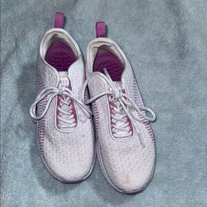 Girls  White and Purple Sneakers